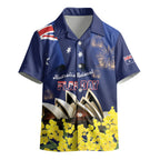 Personalised Australia National Flag Day Kid Hawaiian Shirt Golden Wattle Sydney Opera House Flag Color