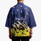 Personalised Australia National Flag Day Kimono Golden Wattle Sydney Opera House Flag Color