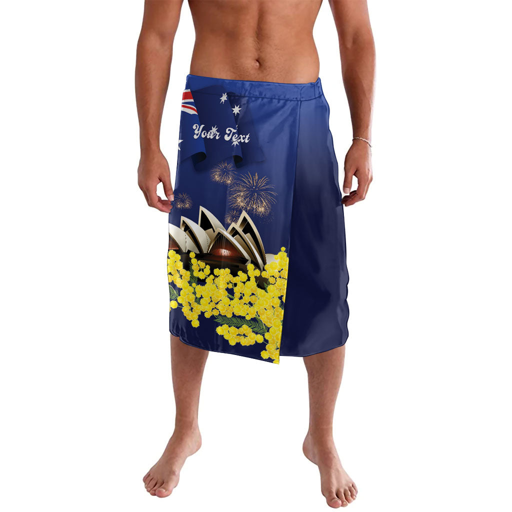 Personalised Australia National Flag Day Lavalava Golden Wattle Sydney Opera House Flag Color