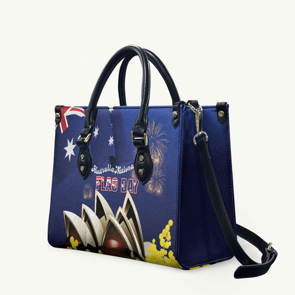 Australia National Flag Day Leather Bag Golden Wattle Sydney Opera House Flag Color
