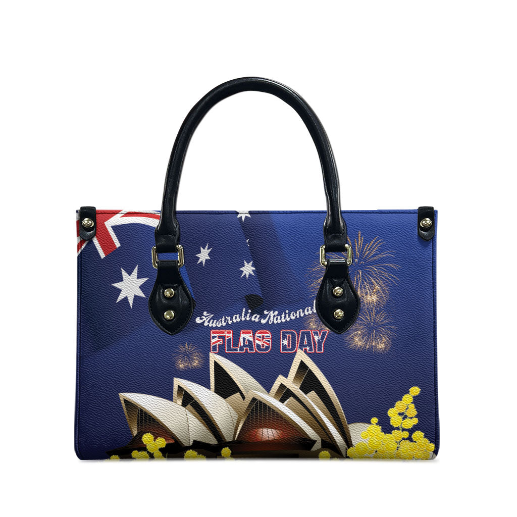 Australia National Flag Day Leather Bag Golden Wattle Sydney Opera House Flag Color