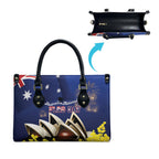 Australia National Flag Day Leather Bag Golden Wattle Sydney Opera House Flag Color
