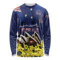 Personalised Australia National Flag Day Long Sleeve Shirt Golden Wattle Sydney Opera House Flag Color