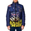 Personalised Australia National Flag Day Padded Jacket Golden Wattle Sydney Opera House Flag Color