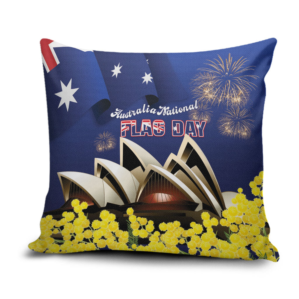 Australia National Flag Day Pillow Cover Golden Wattle Sydney Opera House Flag Color
