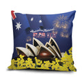 Australia National Flag Day Pillow Cover Golden Wattle Sydney Opera House Flag Color