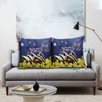 Australia National Flag Day Pillow Cover Golden Wattle Sydney Opera House Flag Color