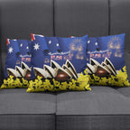 Australia National Flag Day Pillow Cover Golden Wattle Sydney Opera House Flag Color