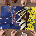 Australia National Flag Day Puzzle Golden Wattle Sydney Opera House Flag Color