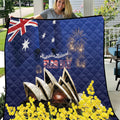 Australia National Flag Day Quilt Golden Wattle Sydney Opera House Flag Color