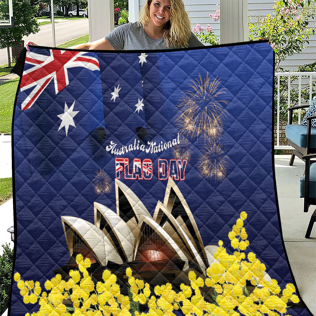 Australia National Flag Day Quilt Golden Wattle Sydney Opera House Flag Color
