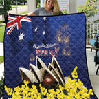 Australia National Flag Day Quilt Golden Wattle Sydney Opera House Flag Color