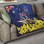 Australia National Flag Day Quilt Golden Wattle Sydney Opera House Flag Color