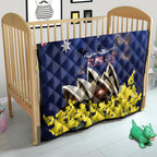 Australia National Flag Day Quilt Golden Wattle Sydney Opera House Flag Color