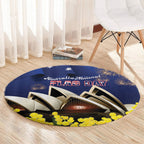Australia National Flag Day Round Carpet Golden Wattle Sydney Opera House Flag Color