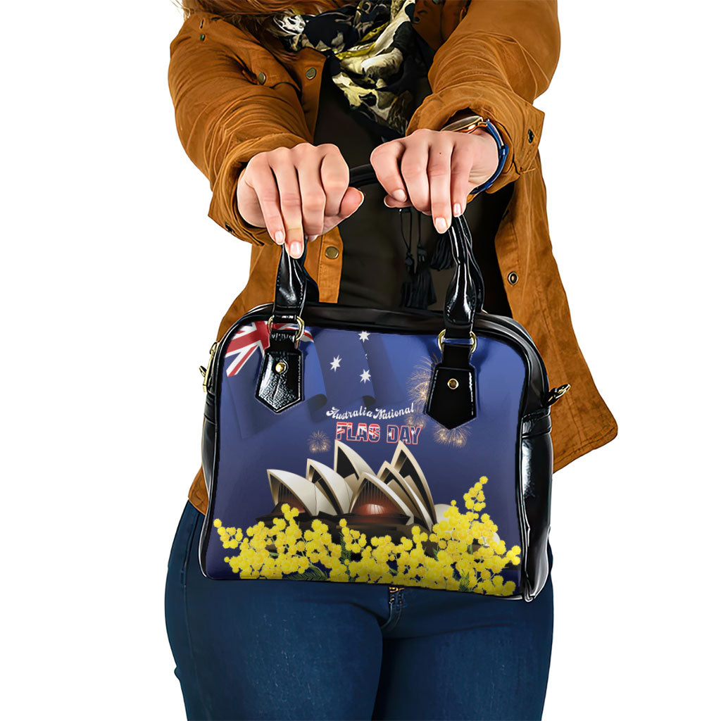 Australia National Flag Day Shoulder Handbag Golden Wattle Sydney Opera House Flag Color