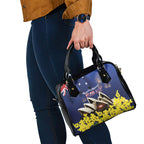 Australia National Flag Day Shoulder Handbag Golden Wattle Sydney Opera House Flag Color