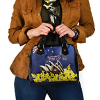 Australia National Flag Day Shoulder Handbag Golden Wattle Sydney Opera House Flag Color