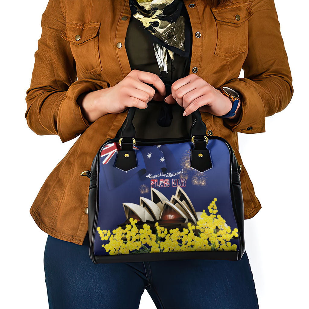 Australia National Flag Day Shoulder Handbag Golden Wattle Sydney Opera House Flag Color