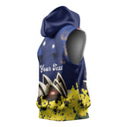 Personalised Australia National Flag Day Sleeveless Hoodie Golden Wattle Sydney Opera House Flag Color