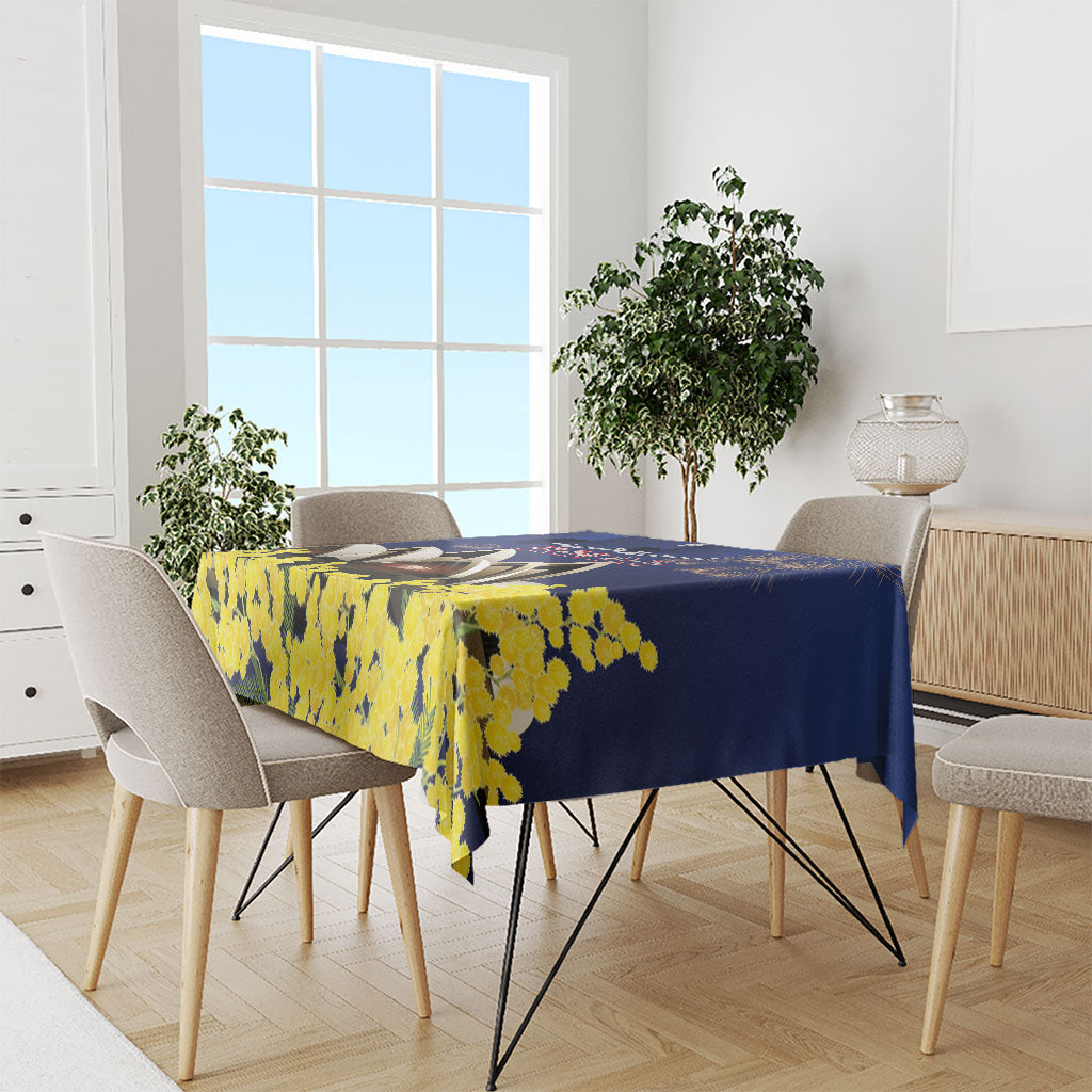 Australia National Flag Day Tablecloth Golden Wattle Sydney Opera House Flag Color