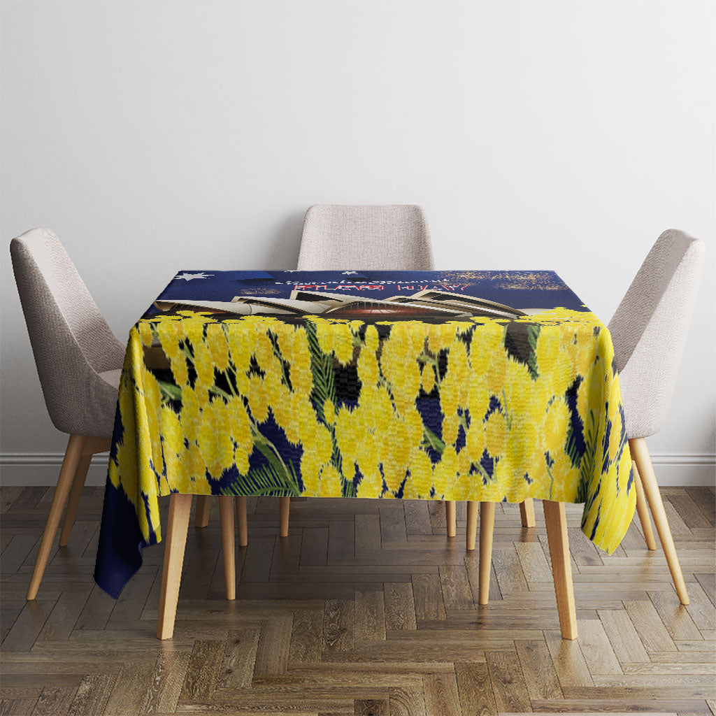 Australia National Flag Day Tablecloth Golden Wattle Sydney Opera House Flag Color