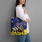 Australia National Flag Day Tote Bag Golden Wattle Sydney Opera House Flag Color