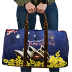 Australia National Flag Day Travel Bag Golden Wattle Sydney Opera House Flag Color