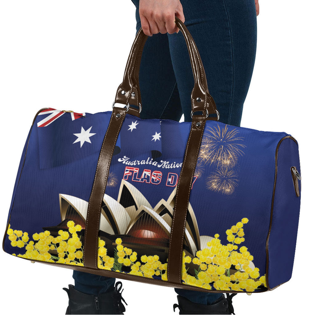 Australia National Flag Day Travel Bag Golden Wattle Sydney Opera House Flag Color