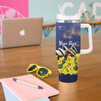 Personalised Australia National Flag Day Tumbler With Handle Golden Wattle Sydney Opera House Flag Color