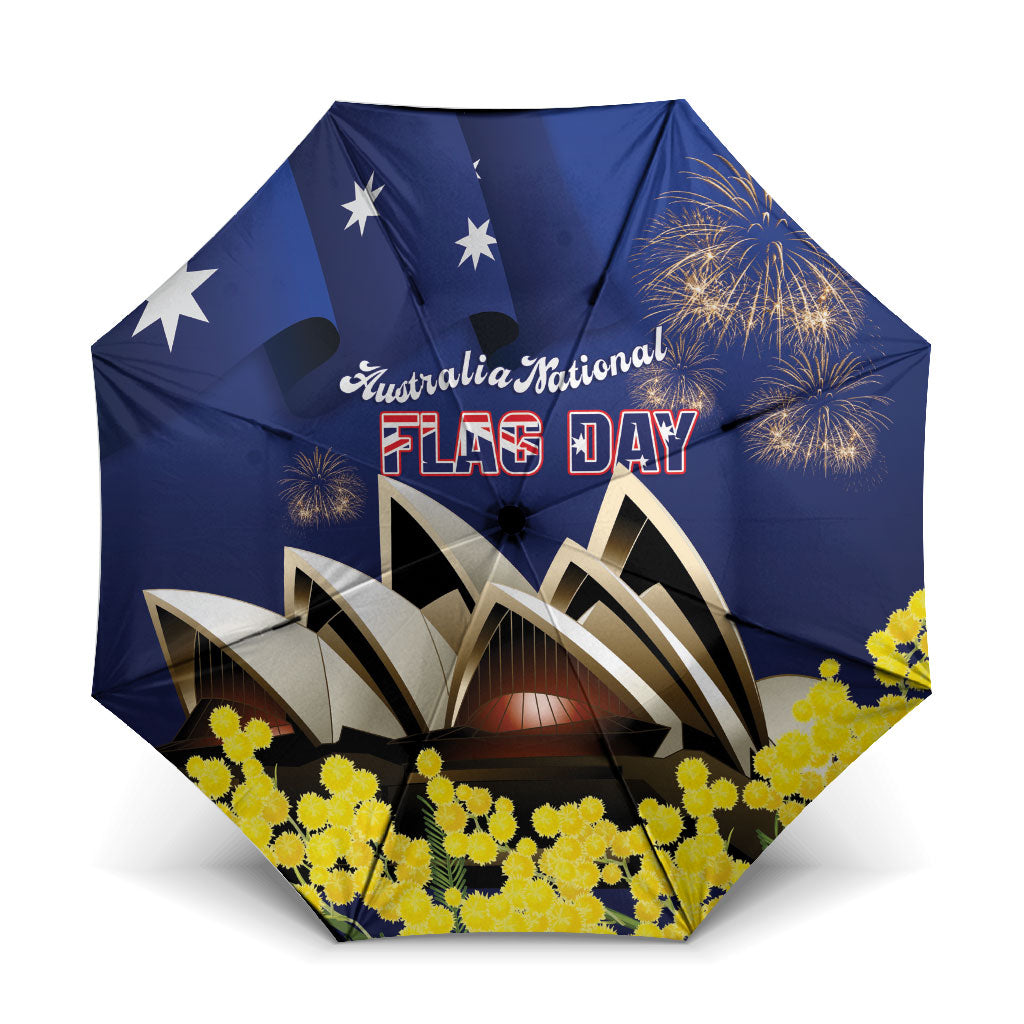 Australia National Flag Day Umbrella Golden Wattle Sydney Opera House Flag Color