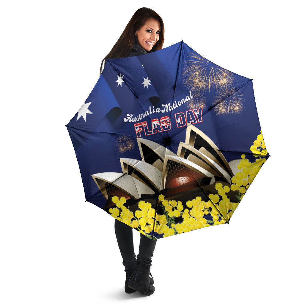 Australia National Flag Day Umbrella Golden Wattle Sydney Opera House Flag Color