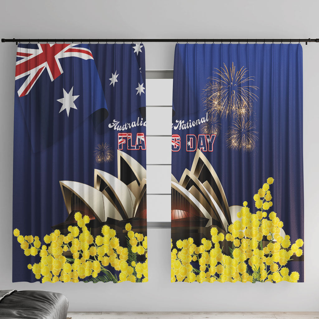 Australia National Flag Day Window Curtain Golden Wattle Sydney Opera House Flag Color
