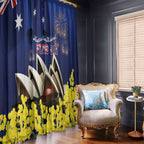 Australia National Flag Day Window Curtain Golden Wattle Sydney Opera House Flag Color