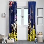 Australia National Flag Day Window Curtain Golden Wattle Sydney Opera House Flag Color