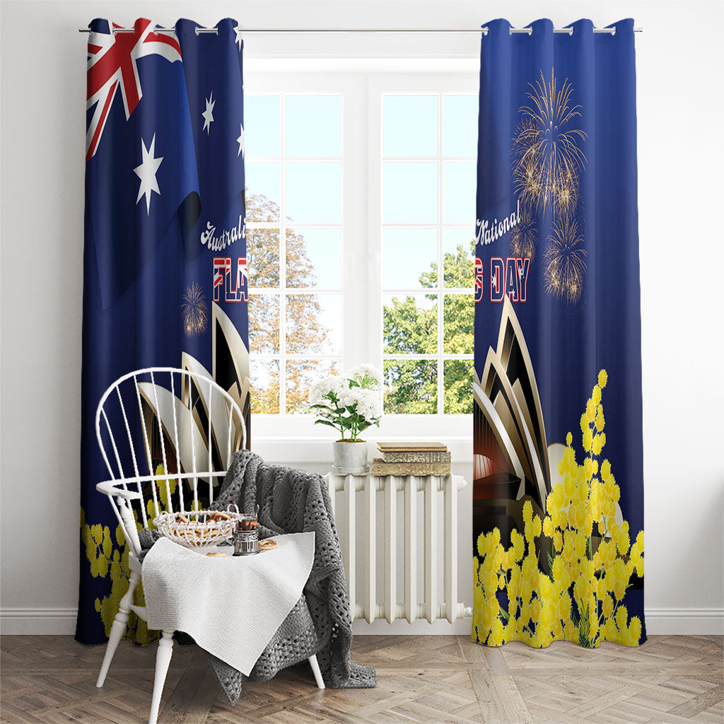 Australia National Flag Day Window Curtain Golden Wattle Sydney Opera House Flag Color