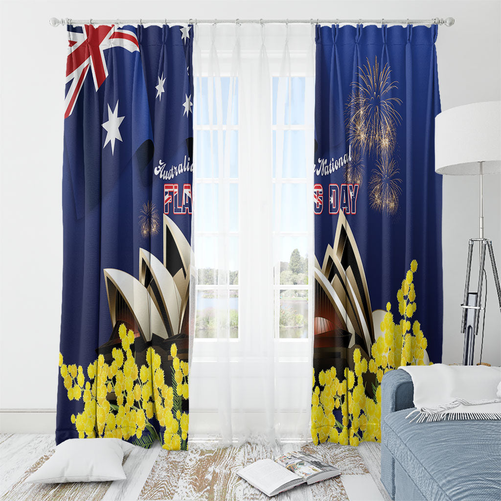 Australia National Flag Day Window Curtain Golden Wattle Sydney Opera House Flag Color
