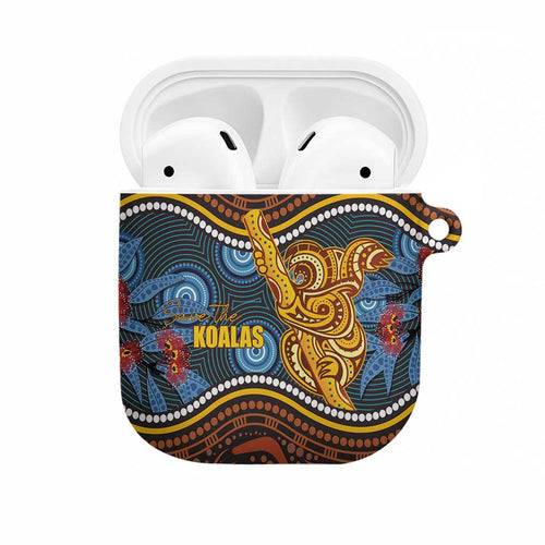 Aboriginal Dot Painting Koala Bear AirPods Case Aussie Eucalyptus Caesia Flowers