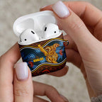 Aboriginal Dot Painting Koala Bear AirPods Case Aussie Eucalyptus Caesia Flowers