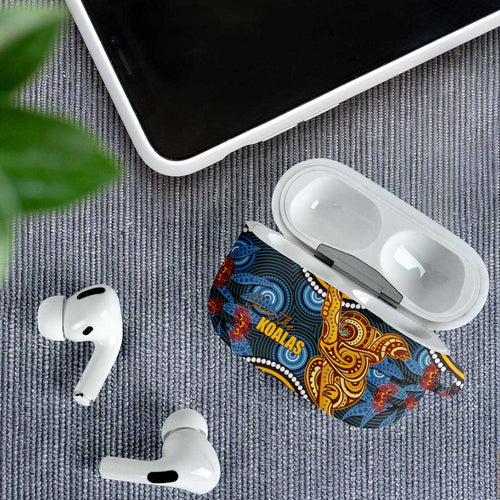 Aboriginal Dot Painting Koala Bear AirPods Case Aussie Eucalyptus Caesia Flowers