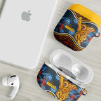 Aboriginal Dot Painting Koala Bear AirPods Case Aussie Eucalyptus Caesia Flowers