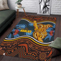 Aboriginal Dot Painting Koala Bear Area Rug Aussie Eucalyptus Caesia Flowers