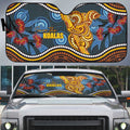 Aboriginal Dot Painting Koala Bear Auto Sun Shade Aussie Eucalyptus Caesia Flowers