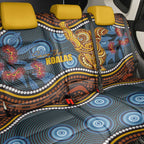 Aboriginal Dot Painting Koala Bear Back Car Seat Cover Aussie Eucalyptus Caesia Flowers