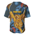 Aboriginal Dot Painting Koala Bear Personalised Baseball Jersey Aussie Eucalyptus Caesia Flowers