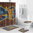 Aboriginal Dot Painting Koala Bear Bathroom Set Aussie Eucalyptus Caesia Flowers