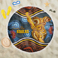 Aboriginal Dot Painting Koala Bear Beach Blanket Aussie Eucalyptus Caesia Flowers