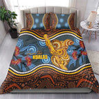 Aboriginal Dot Painting Koala Bear Bedding Set Aussie Eucalyptus Caesia Flowers