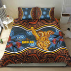 Aboriginal Dot Painting Koala Bear Bedding Set Aussie Eucalyptus Caesia Flowers