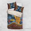 Aboriginal Dot Painting Koala Bear Bedding Set Aussie Eucalyptus Caesia Flowers